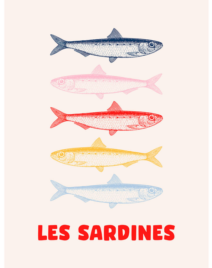 Affiche Sardines avec cadre