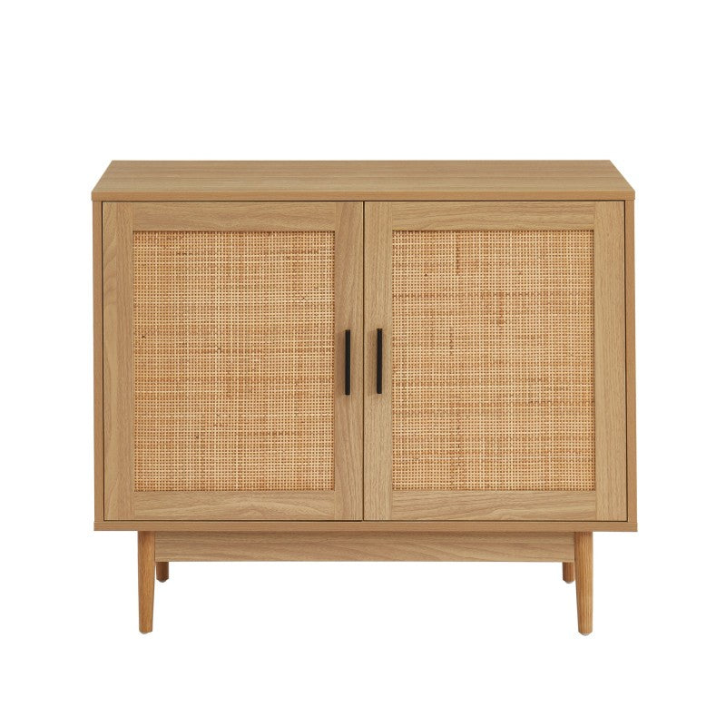 Buffet avec 2 portes cannage rotin