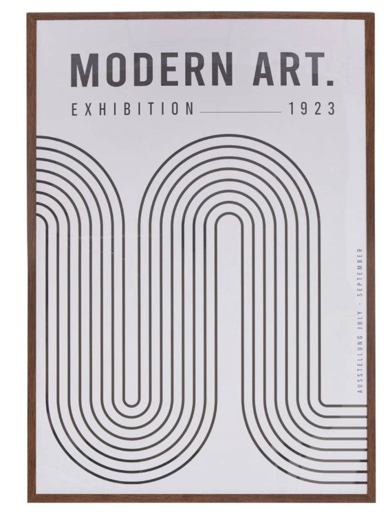 Affiche encadrée modern art noir et blanc