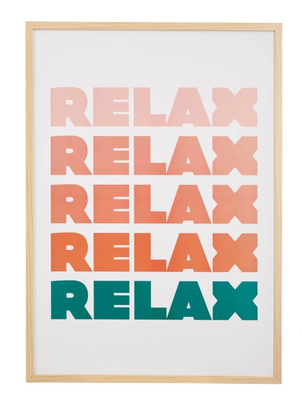 Affiche encadrée relax colorée
