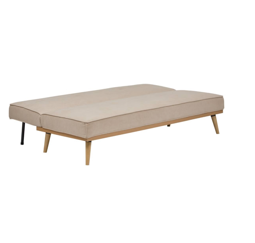 Canapé droit convertible 3 places beige