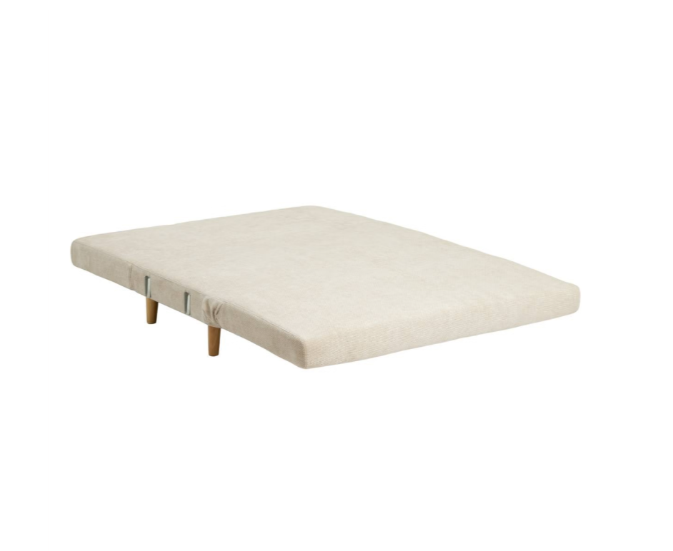 Canapé droit convertible 2 places beige