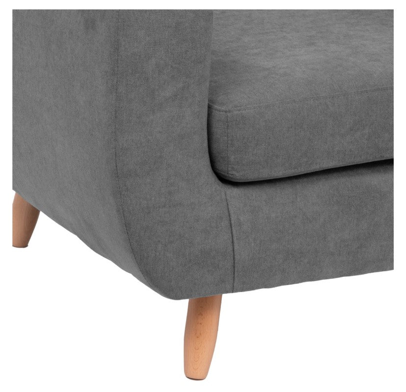 Canapé arrondi 2 places gris