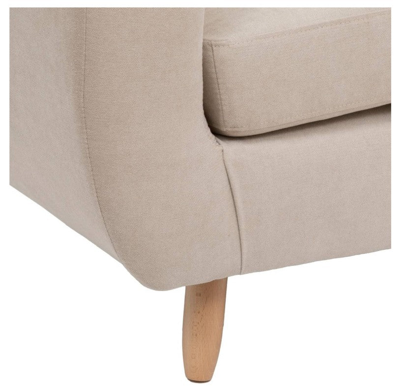 Canapé arrondi 2 places beige