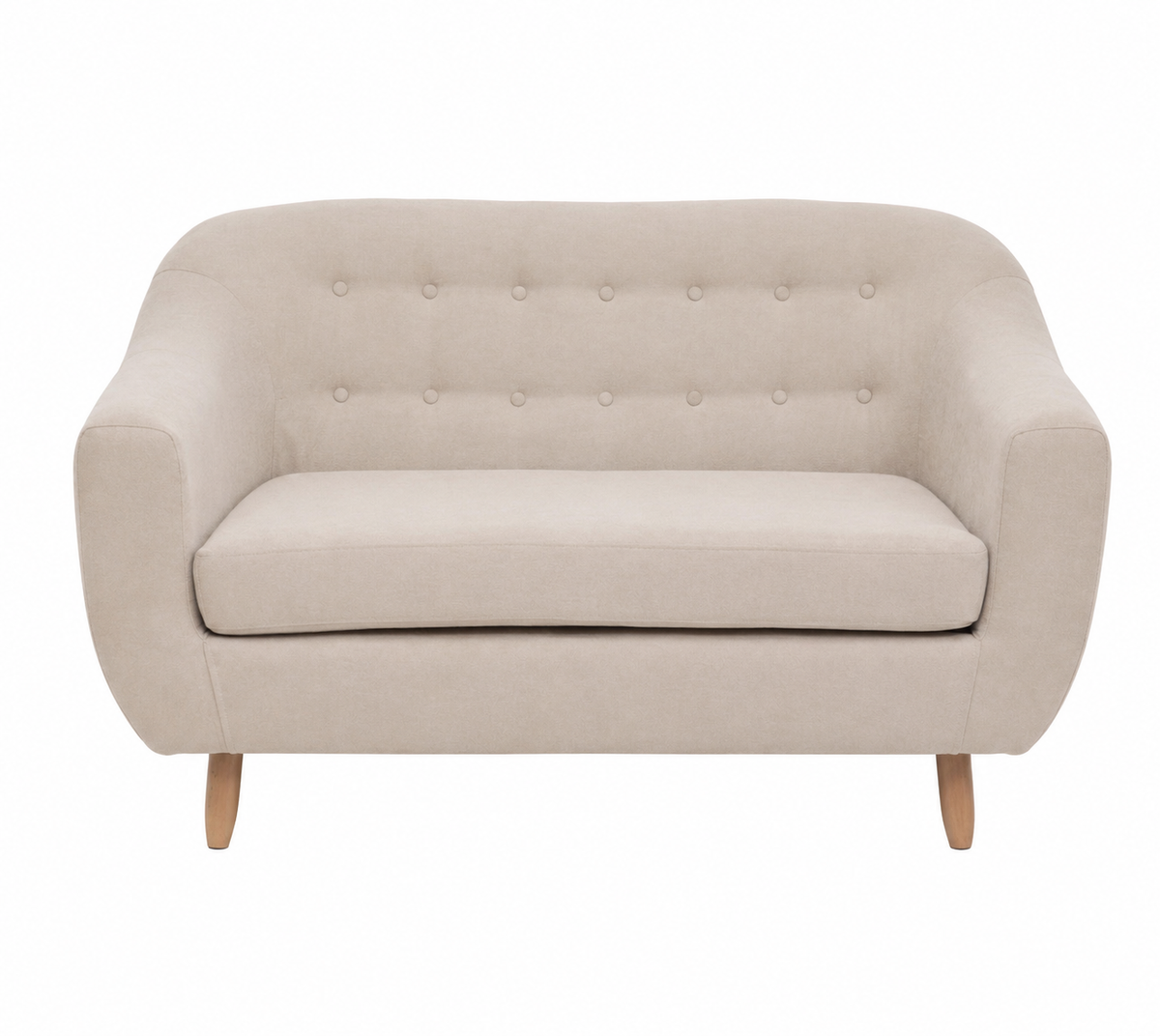 Canapé arrondi 2 places beige