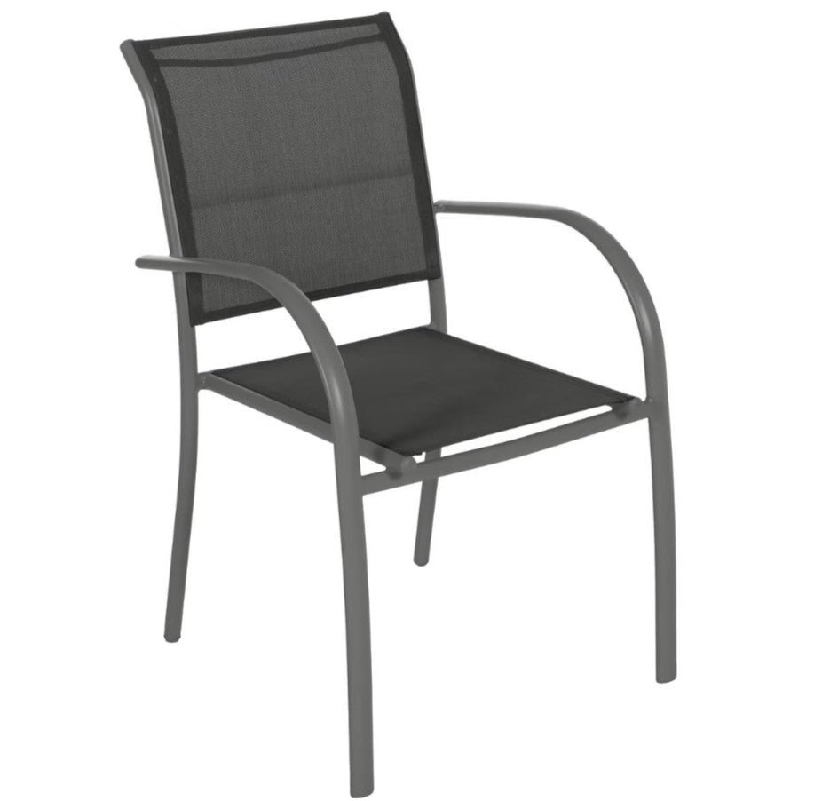 Chaise extérieure en texaline en gris anthracite