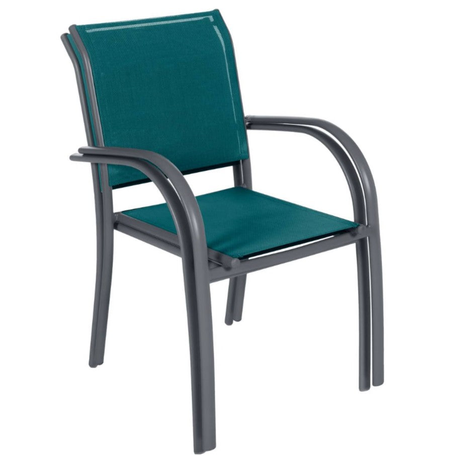 Chaise extérieure en texaline en bleue