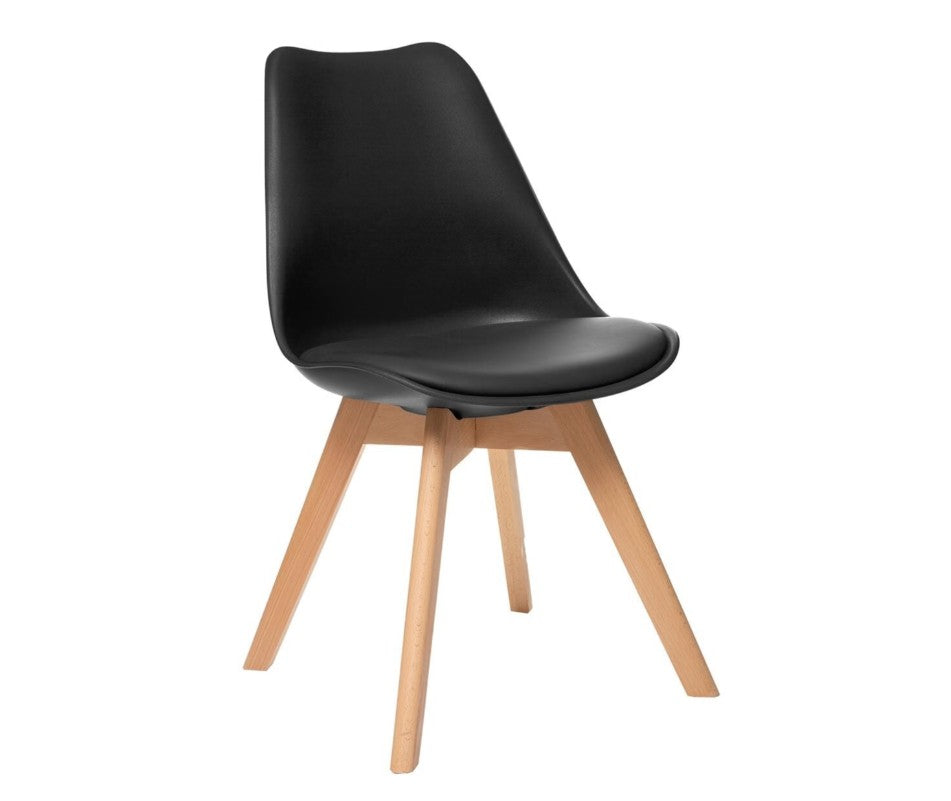 Chaise avec pieds hêtre noire