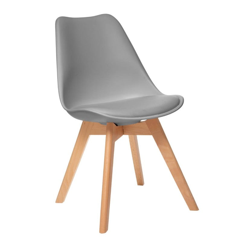Chaise avec pieds hêtre gris