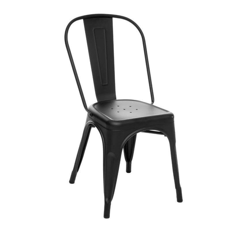 Chaise en métal noir