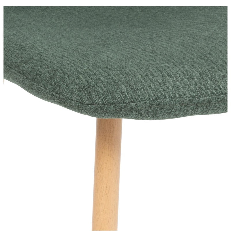 Chaise en tissu vert cèdre