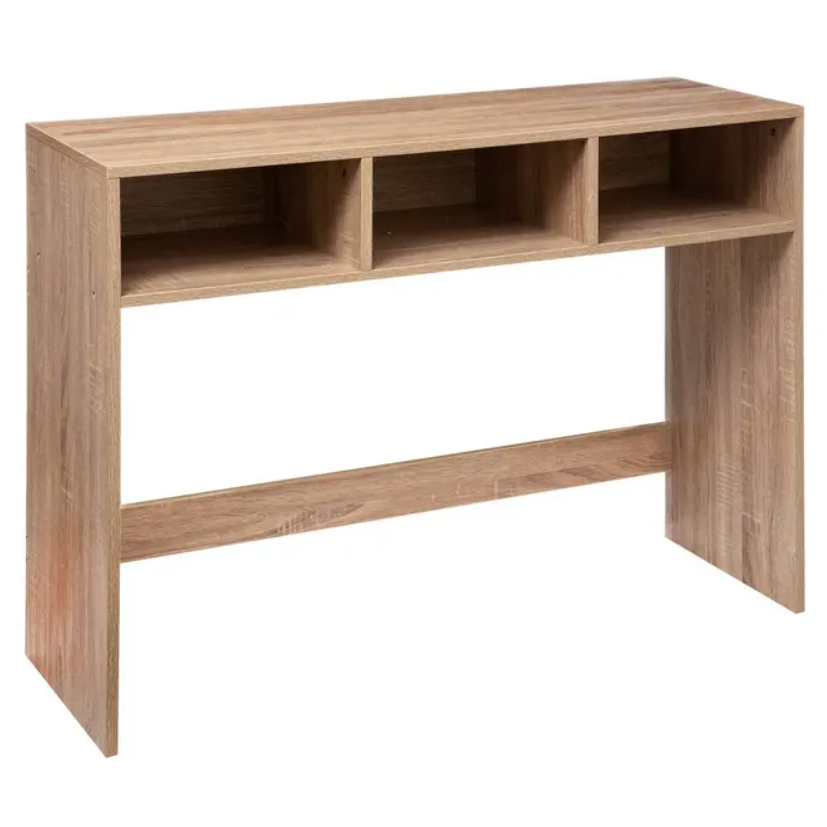 Console 3 cases effet chêne naturel