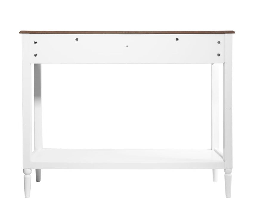 Console avec 2 tiroirs blanche