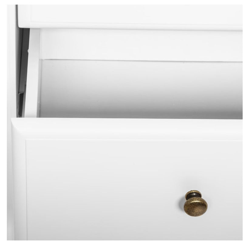 Console avec 2 tiroirs blanche
