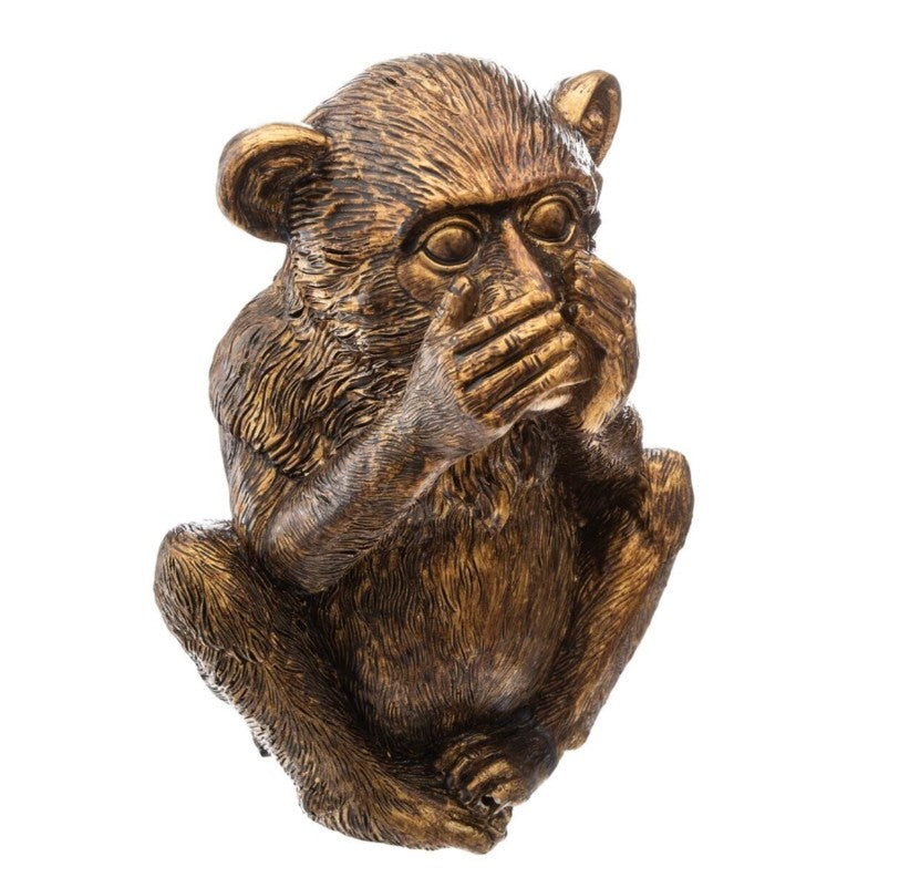 Lot de 3 statuettes de singes doré