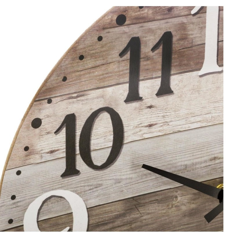 Horloge décalée beige D.38cm