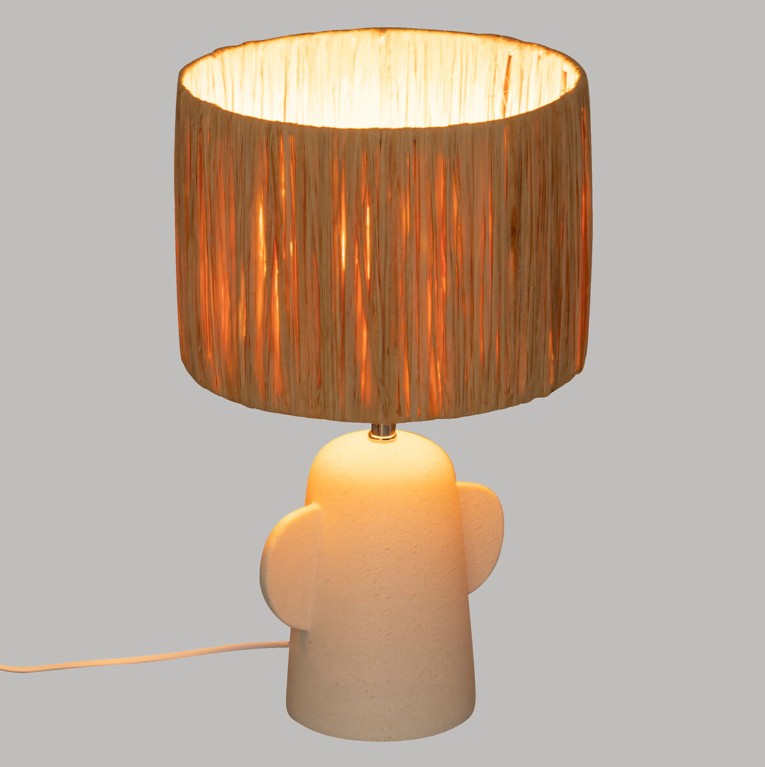 Lampe en céramique blanche