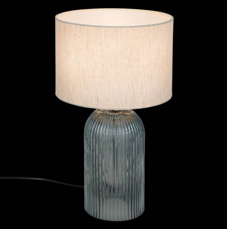 Lampe en verre bleu