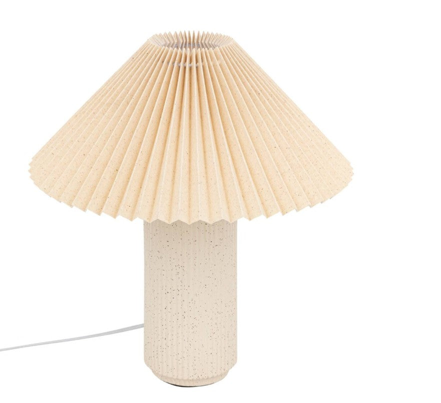 Lampe porcelaine beige