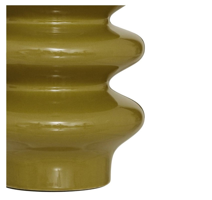 Lampe pied torsadé vert kaki
