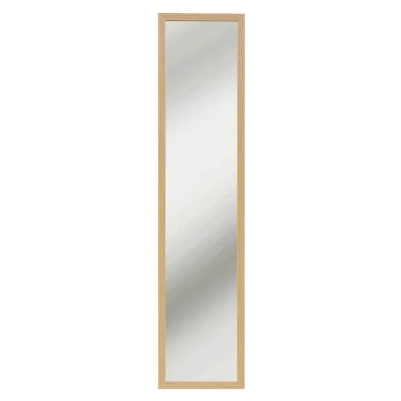 Miroir sur pied rectangle effet tasso beige