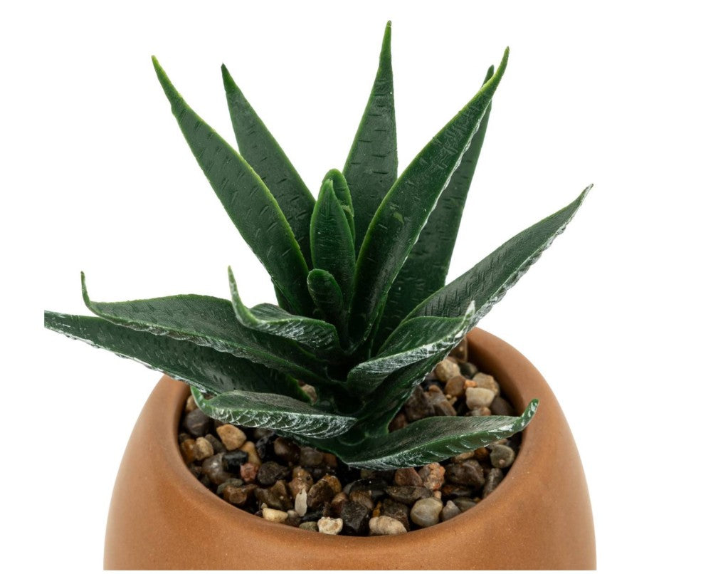 Plante artificielle en pot céramique terracotta H.17cm