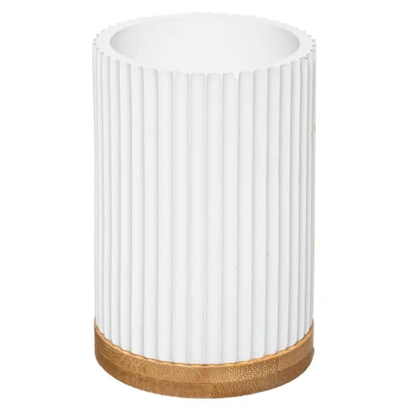 Pot à brosse à dents blanc