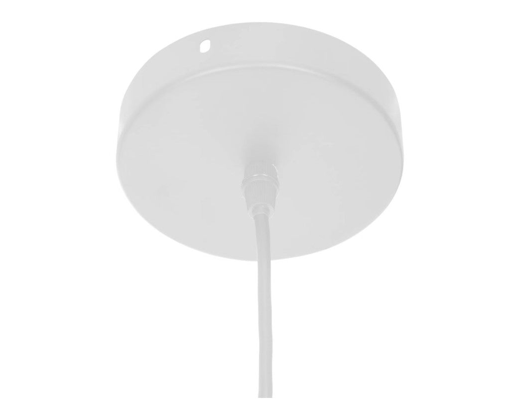 Suspension en métal blanc et pin petite ronde