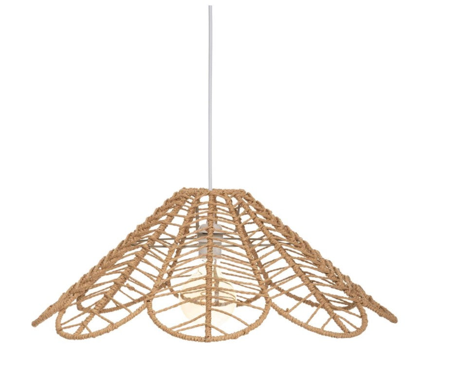 Suspension forme florale tressée