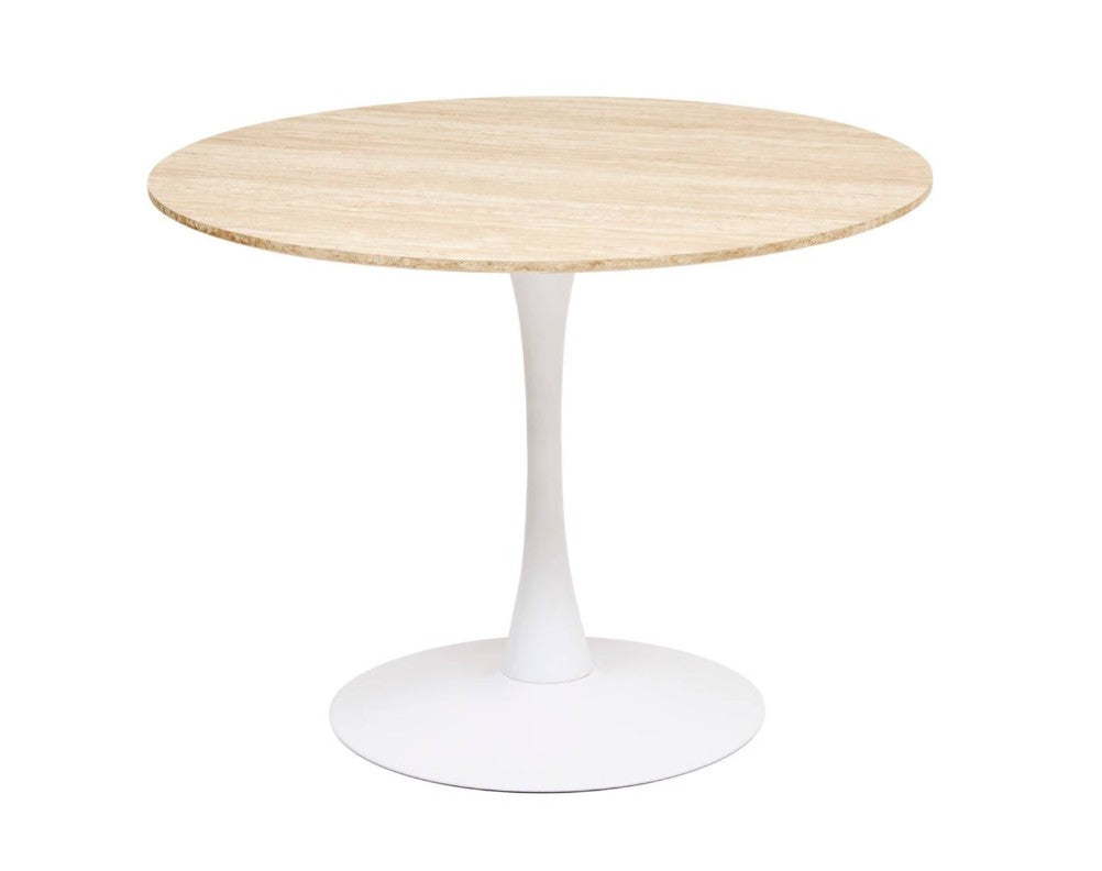 Table à manger ronde blanche