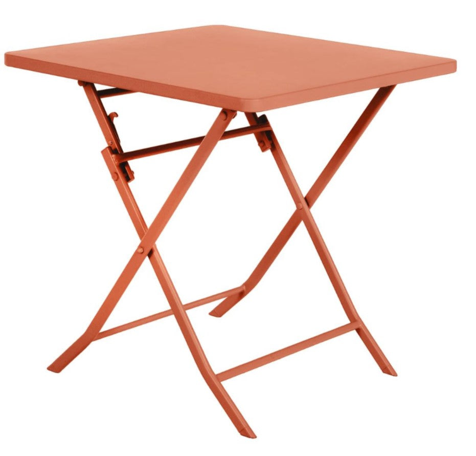Table extérieure plante carrée 2 places ambre
