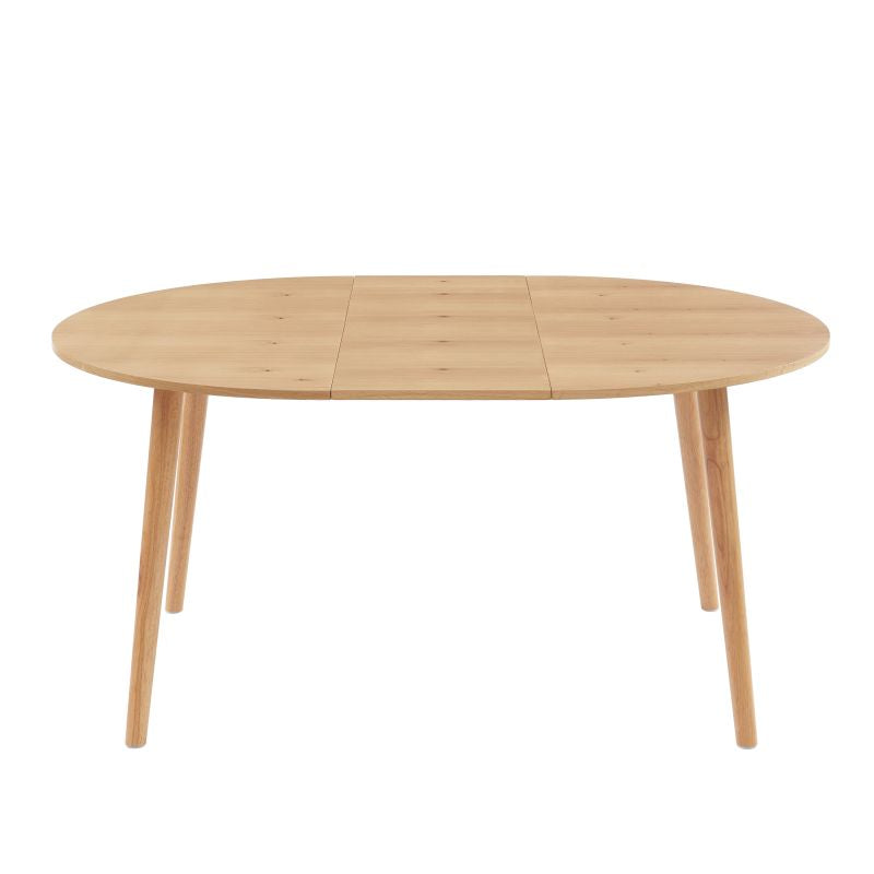 Table à manger extensible ronde placage chêne