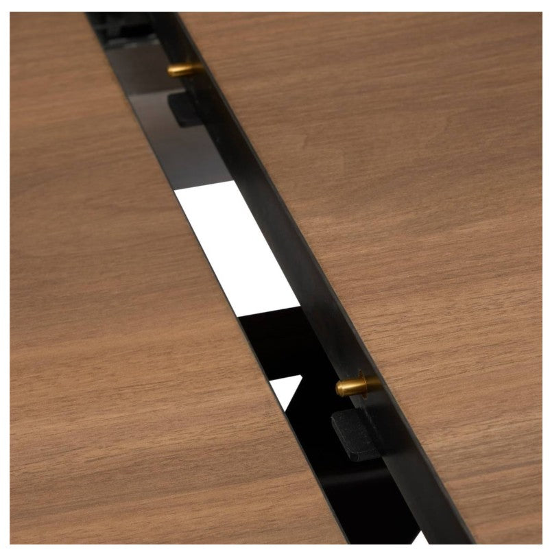 Table à manger extensible bois et noir