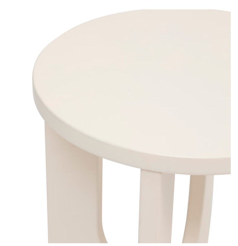 Table d'appoint ronde ivoire