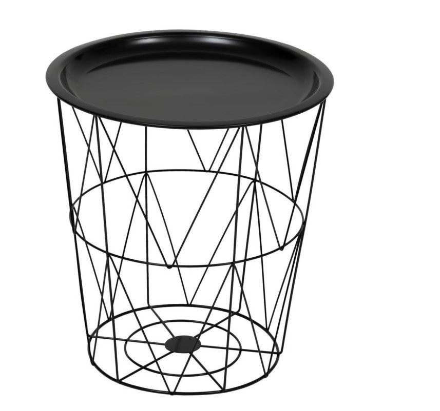 Table d'appoint en acier noir