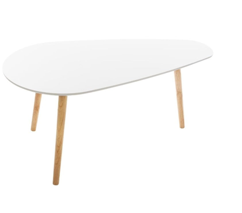 Lot de 2 tables basses gigognes blanches