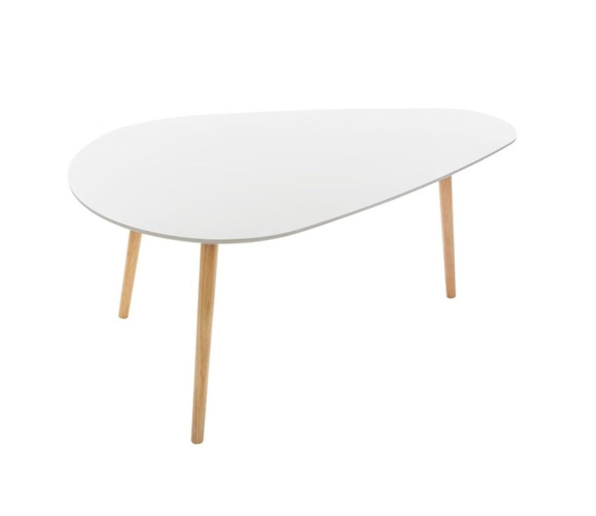 Lot de 2 tables basses gigognes blanches