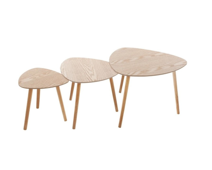Lot de 3 tables basses gigognes en bois