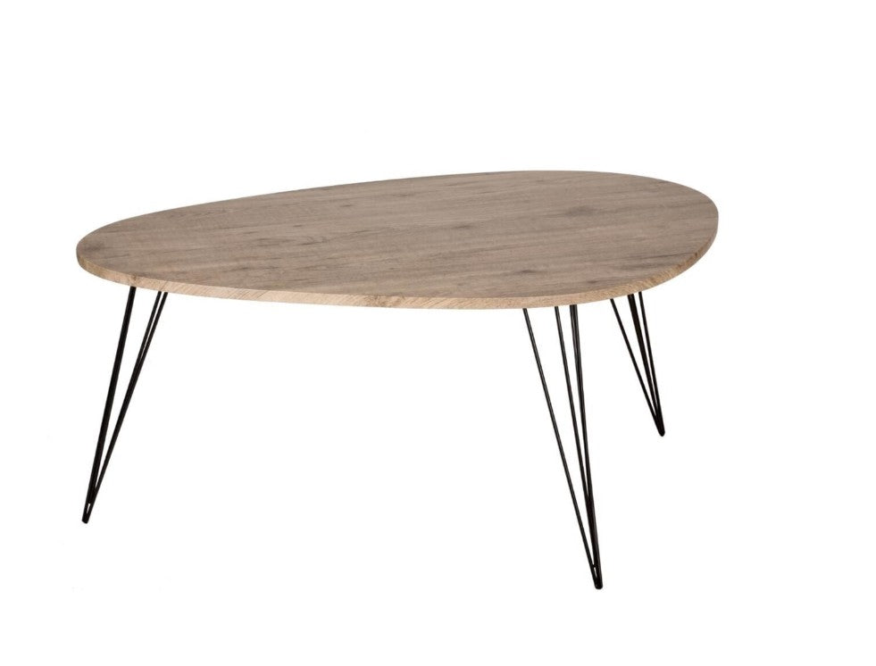 Table basse en bois et métal