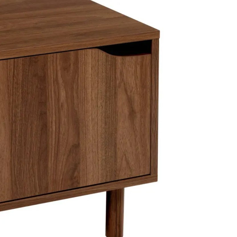 Table basse 2 portes bois foncé