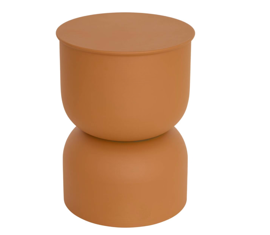 Table d'appoint arrondi teracotta