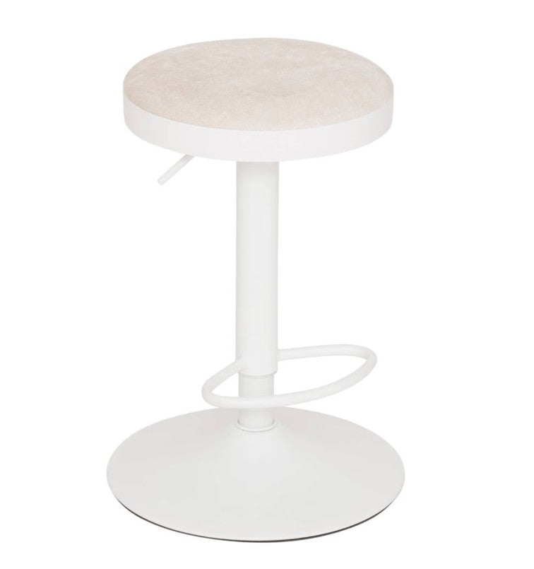 Lot de 2 tabourets de bar rond ivoire