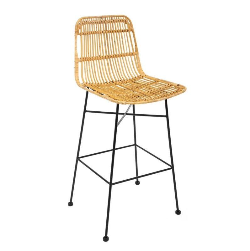 Chaise de bar en rotin