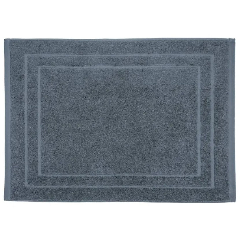 Tapis de bain en coton gris 70x50cm