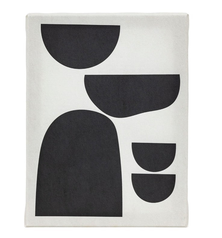 Lot de 5 toiles imprimées noir et blanc