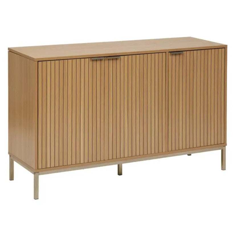 Buffet avec 3 portes effet tasso bois naturel