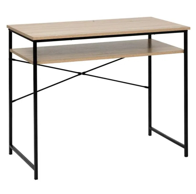 Bureau en acier et effet bois