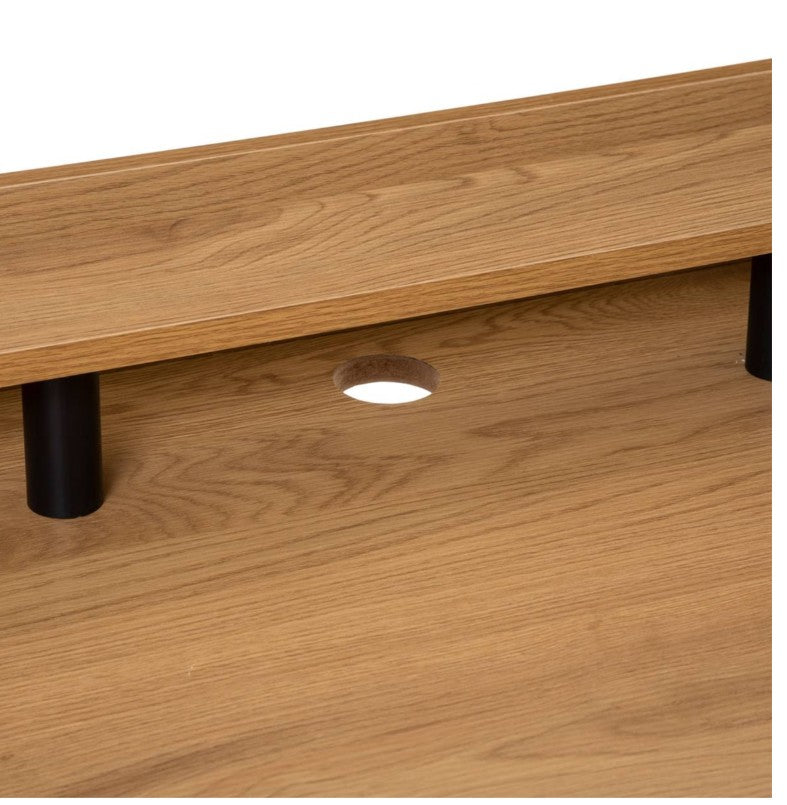 Bureau vintage avec tiroir effet chêne