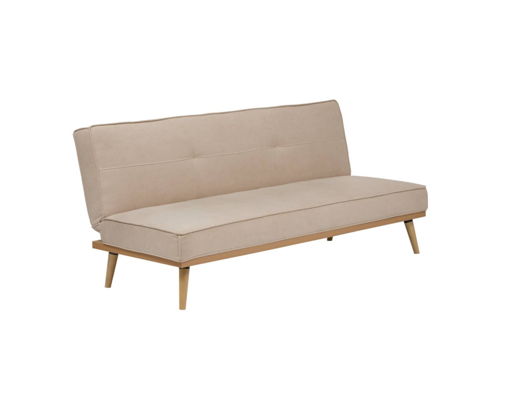 Canapé droit convertible 3 places beige