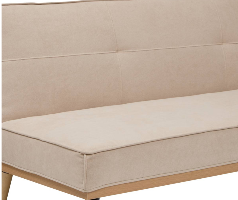Canapé droit convertible 3 places beige